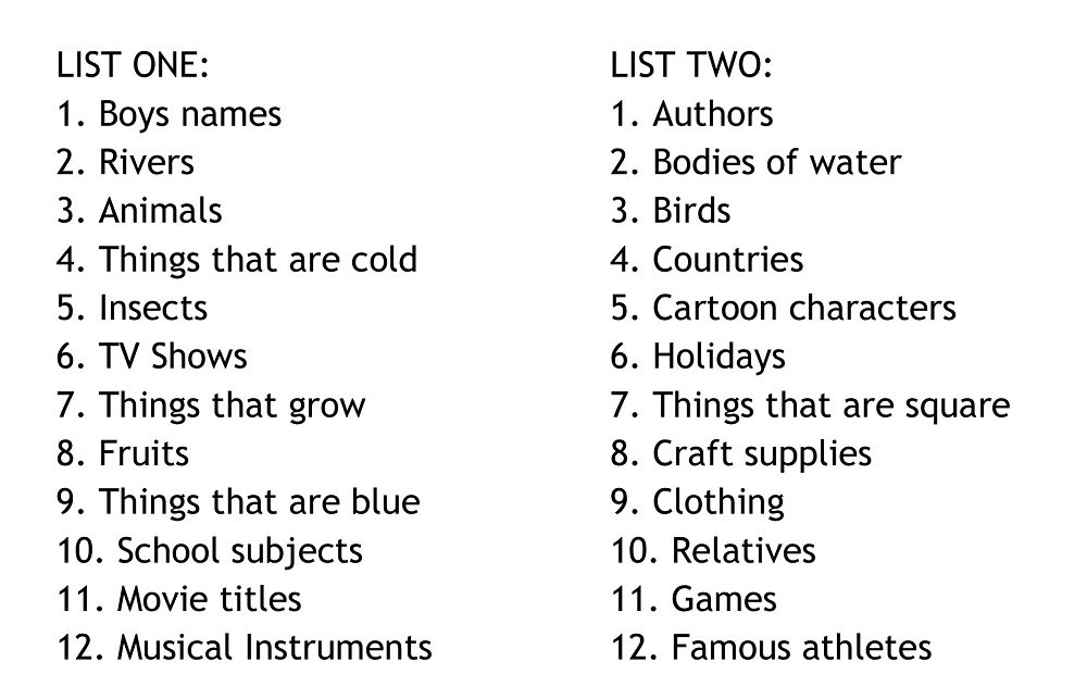 Creative Scattergories Categories & Lists to Elevate Your Game Night